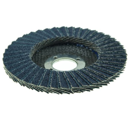 Weiler 4-1/2" Tiger X Flap Disc, Flat (TY27), Phenolic Backing, 40Z, 7/8" 51223